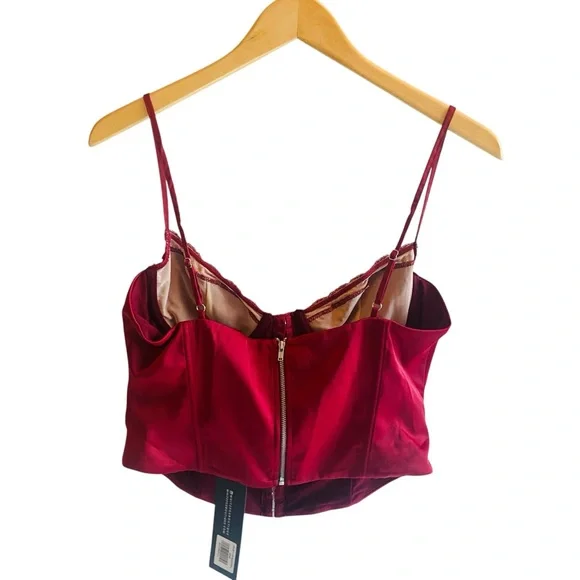 White Fox NWT Pour It Up Bustier Wine - Picture 5 of 8